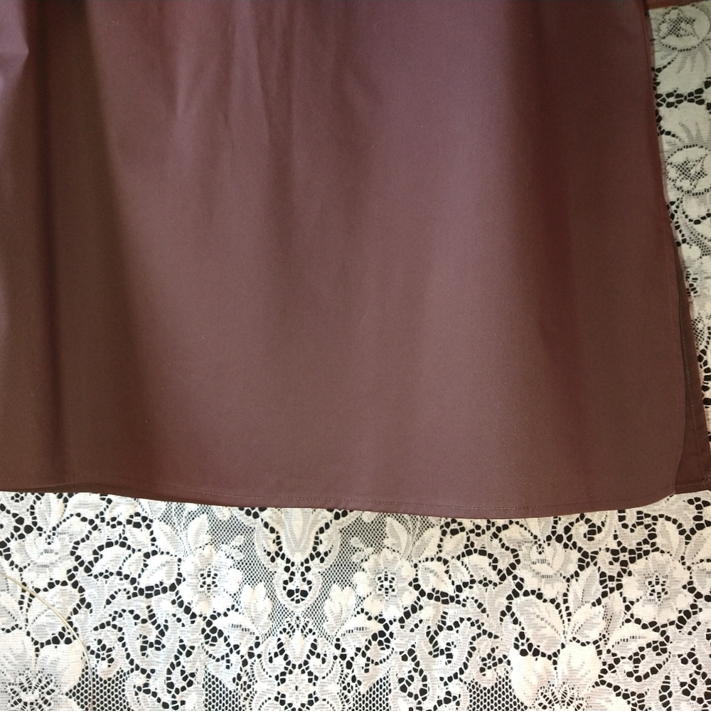 Du Jour chocolate brown shirt button up long sleeves stretchy NWT - Picture 6 of 6
